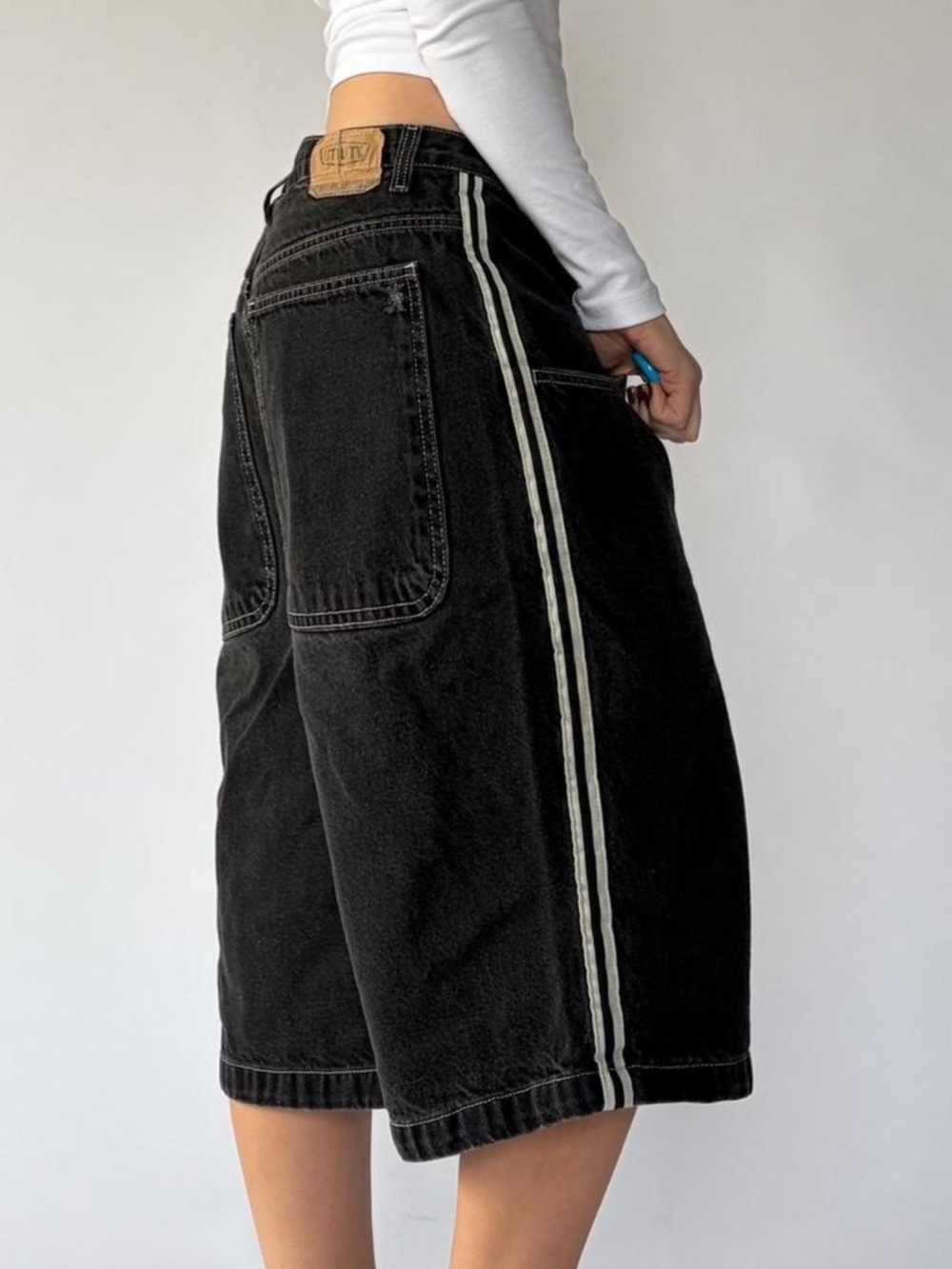 Vintage Jorts Baggy Black Utility 36